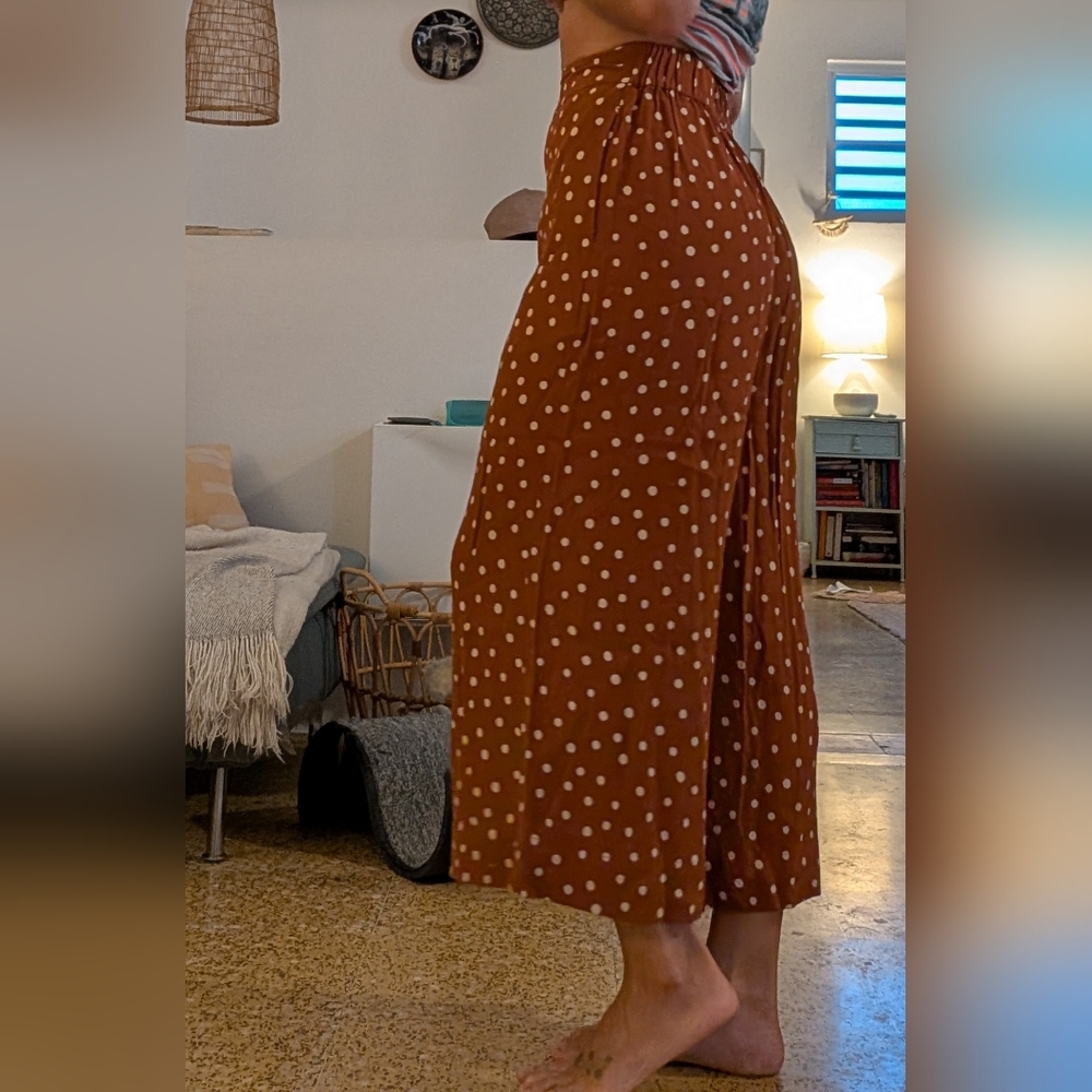 Madewell Rust Polka Dot Pants